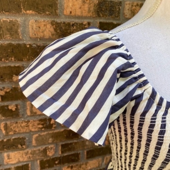 La Ligne Lottie flutter sleeve midi Dress Ivory Small Vacation family photos - Picture 10 of 15